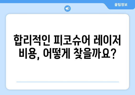 피코슈어 레이저 비용 안내서