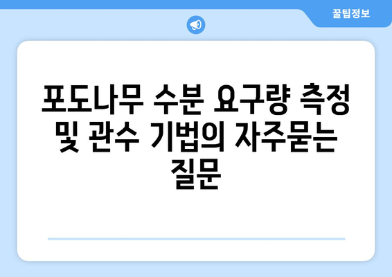 포도나무 수분 요구량 측정 및 관수 기법