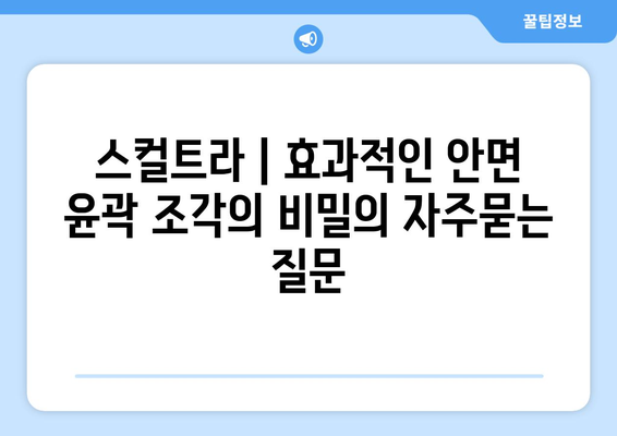 스컬트라 | 효과적인 안면 윤곽 조각의 비밀