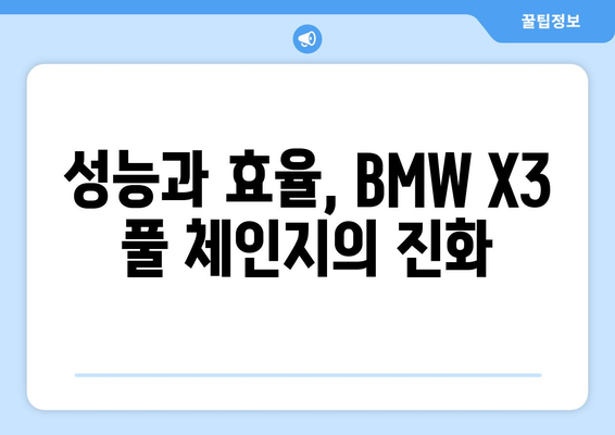 차별화된 BMW X3 풀 체인지와 차이점 분석