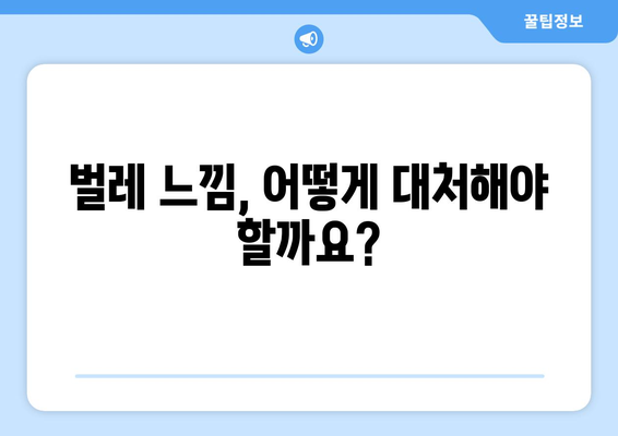 기어다니는 벌레 느낌 해결법 | 원인, 증상 대응