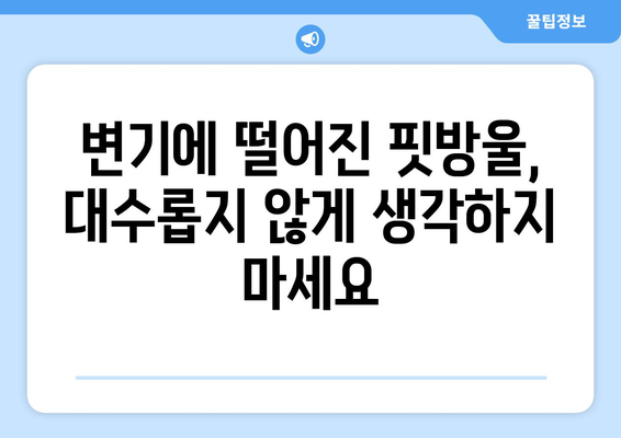 배변 시 항문 출혈의 숨겨진 원인 5가지