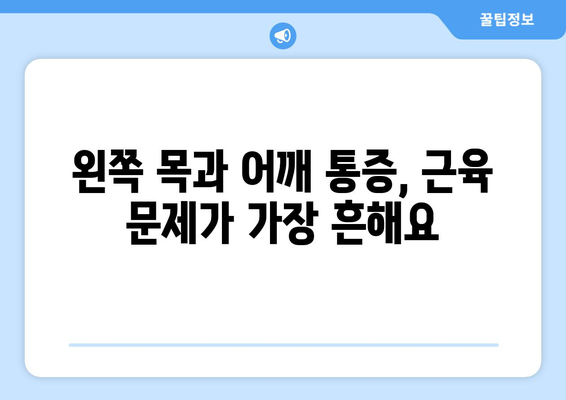 왼쪽 목과 어깨 통증의 원인 5가지