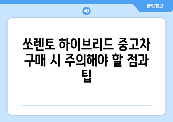 쏘렌토 하이브리드 중고차 가격 | 2020년식부터 최신 정보