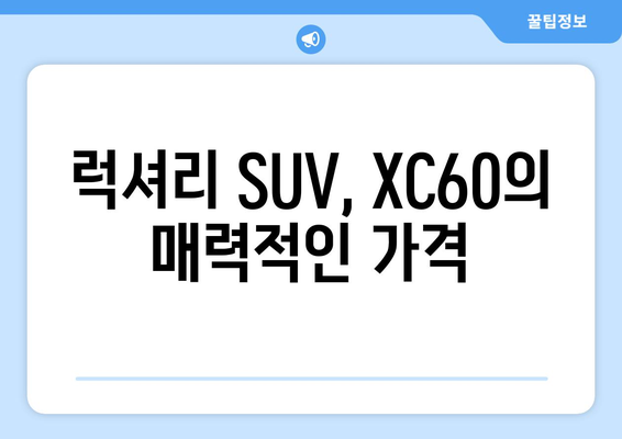 볼보 XC60 가격 | 2023년 최신 모델 소개