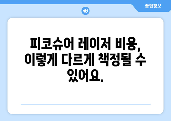 피코슈어 레이저 비용 안내서