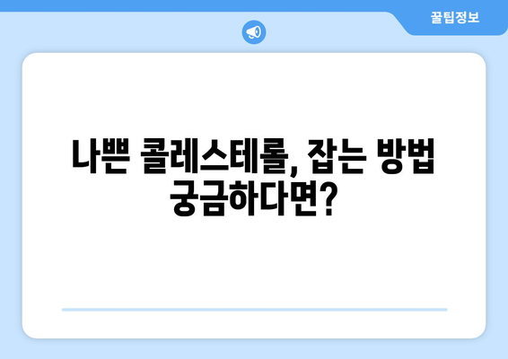 고지혈증의 증상, 원인, 치료법 | 알아두면 손실 없음