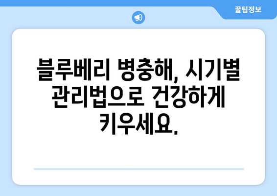 블루베리 병충해 방제 시기 파악