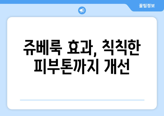 쥬베룩 효과 3가지, 볼륨을 보충하고 주름을 개선하기 위한 혁신