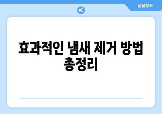 식물쓰레기 냄새 잡는 비결 공개! 완벽한 대처법