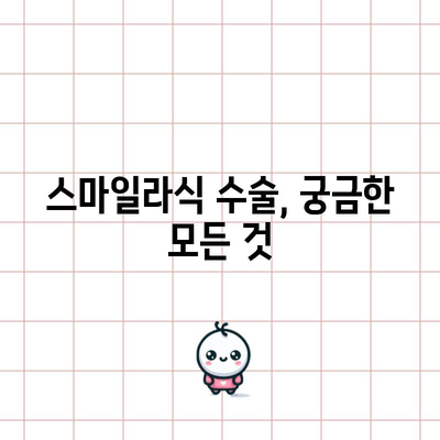스마일라식 수술 전비 가이드 | 비용, 시술 과정