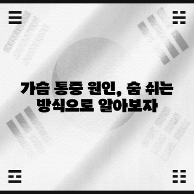 가슴 통증 원인 분석 | 숨 들이마실 때와 숨 쉴 때 각각의 의미