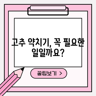 고추 약치기 | 시기와 방법으로 건강한 수확