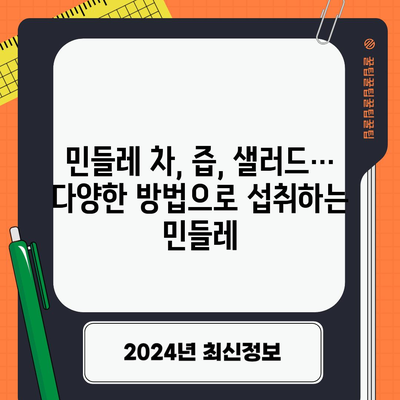 민들레의 놀라운 효능과 잠재적 부작용 | 면역 강화부터 암 예방까지