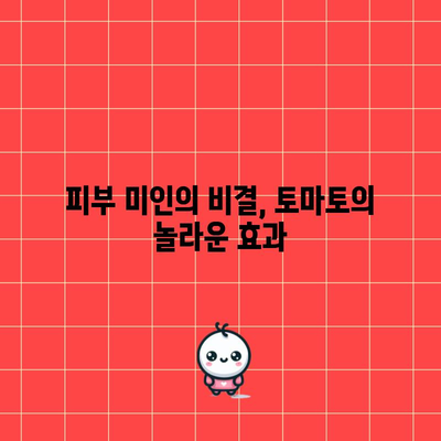 토마토 | 영양가 높고 맛있는, 효능과 칼로리 안내