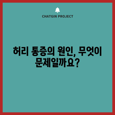 허리 통증 | 응급 상황 파악과 자가 치료 팁