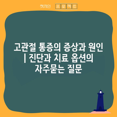 고관절 통증의 증상과 원인 | 진단과 치료 옵션