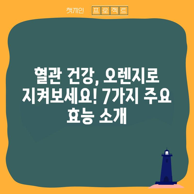 오렌지로 혈관 건강 보호 | 7가지 주요 효능