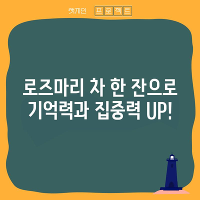로즈마리의 마법 | 기억력과 집중력 향상