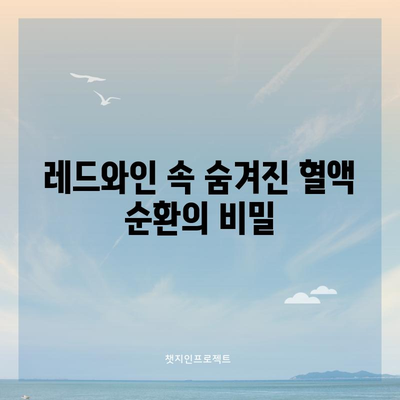 레드와인으로 다리 저림과 혈액 순환 개선하기