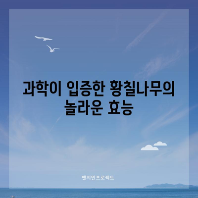 황칠나무의 7가지 과학적으로 검증된 효과