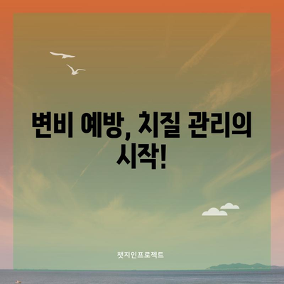 치질의 증상 관리 및 완화 식품