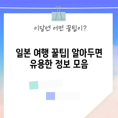 일본 여행자 안내서 | 세금, 입국 절차, 주의 사항