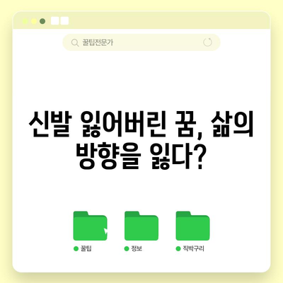 신발 분실 꿈 해몽 | 삶의 여정에서 빗나가거나?