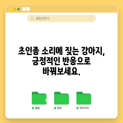 강아지 초인종 소리 짖는 문제 해결법