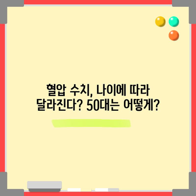 50대의 건강한 혈압 수치 범위