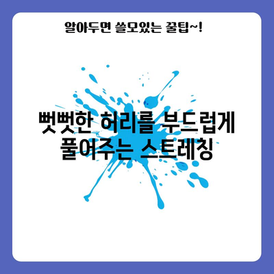 허리통증을 물리쳐라! 완화를 위한 5가지 스트레칭 방법