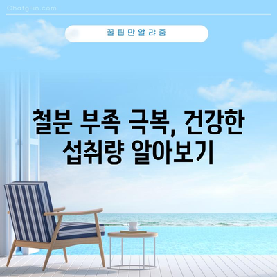 철분이 풍부한 식품 | 건강한 섭취량과 출처