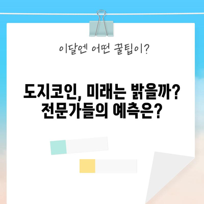도지코인 전망 | 전문가 의견과 분석
