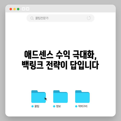 티스토리 블로그 백링크 활용 가이드 | 애드센스 수익 증대