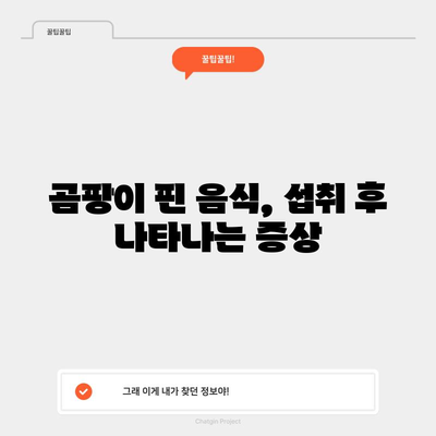 곰팡이 낀 음식 섭취 시 위험성 | 30초 요약