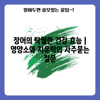 장어의 탁월한 건강 효능 | 영양소와 치유력