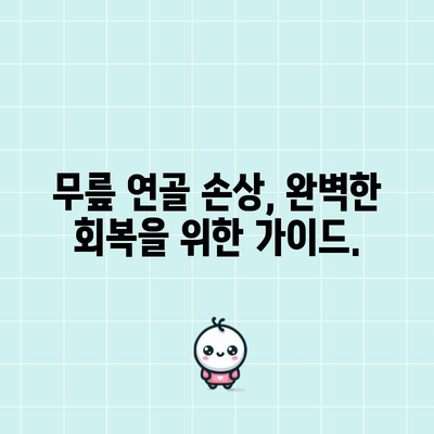 무릎 연골 손상 | 9가지 원인과 완벽한 회복 가이드