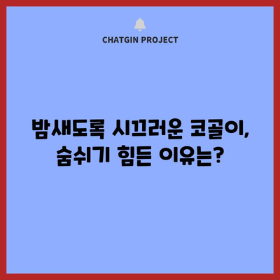 코골이의 원인과 효과적인 치료 TOP 6