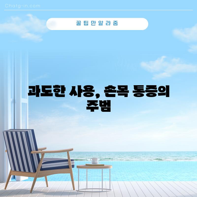 손목 통증의 주요 원인 5가지