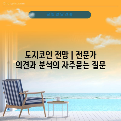 도지코인 전망 | 전문가 의견과 분석