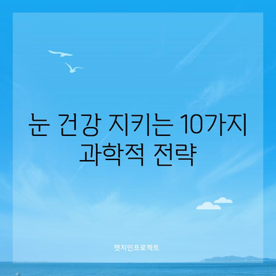 눈 침침함을 해결하는 10가지 과학적 전략