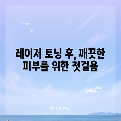 레이저 토닝 후 피부 관리 | 반짝이는 피부 위한 필수 사항