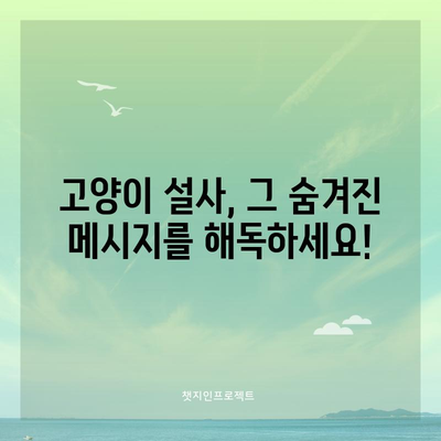 고양이 설사의 원인 | 숨겨진 메시지 해독