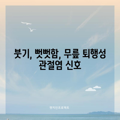 무릎 퇴행성 관절염 | 5가지 증상 이해하기