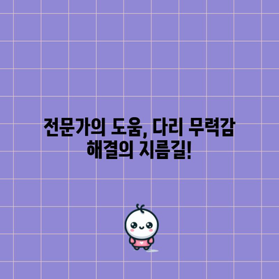 다리 무력감의 원인 파악과 해결책