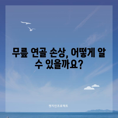 무릎 연골 손상 | 9가지 원인과 완벽한 회복 가이드