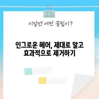 인그로운 헤어 제거 방법 | 고통 없고 효과적