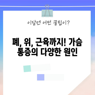 가슴 통증의 숨겨진 원인 5가지