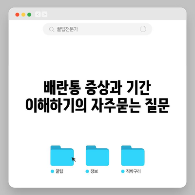배란통 증상과 기간 이해하기