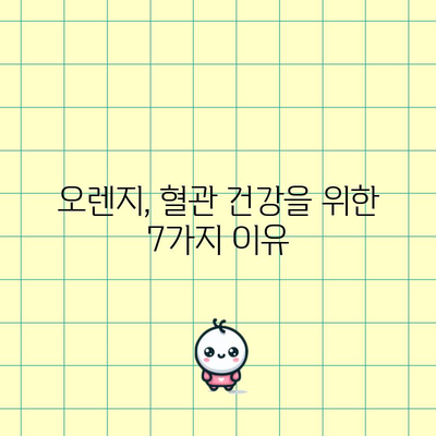 오렌지로 혈관 건강 보호 | 7가지 주요 효능